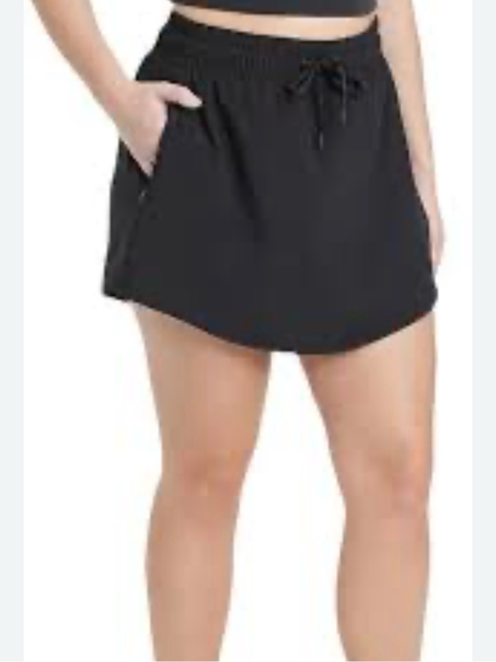 All in motion women’s size L black skort stretch with pockets draw strings